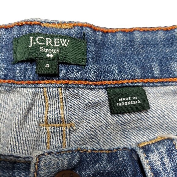 J. Crew Women's Blue Denim Cut Off Fringe Hem Shorts - Picture 5 of 6